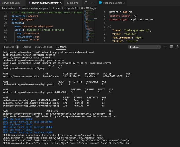 a deno deployment running